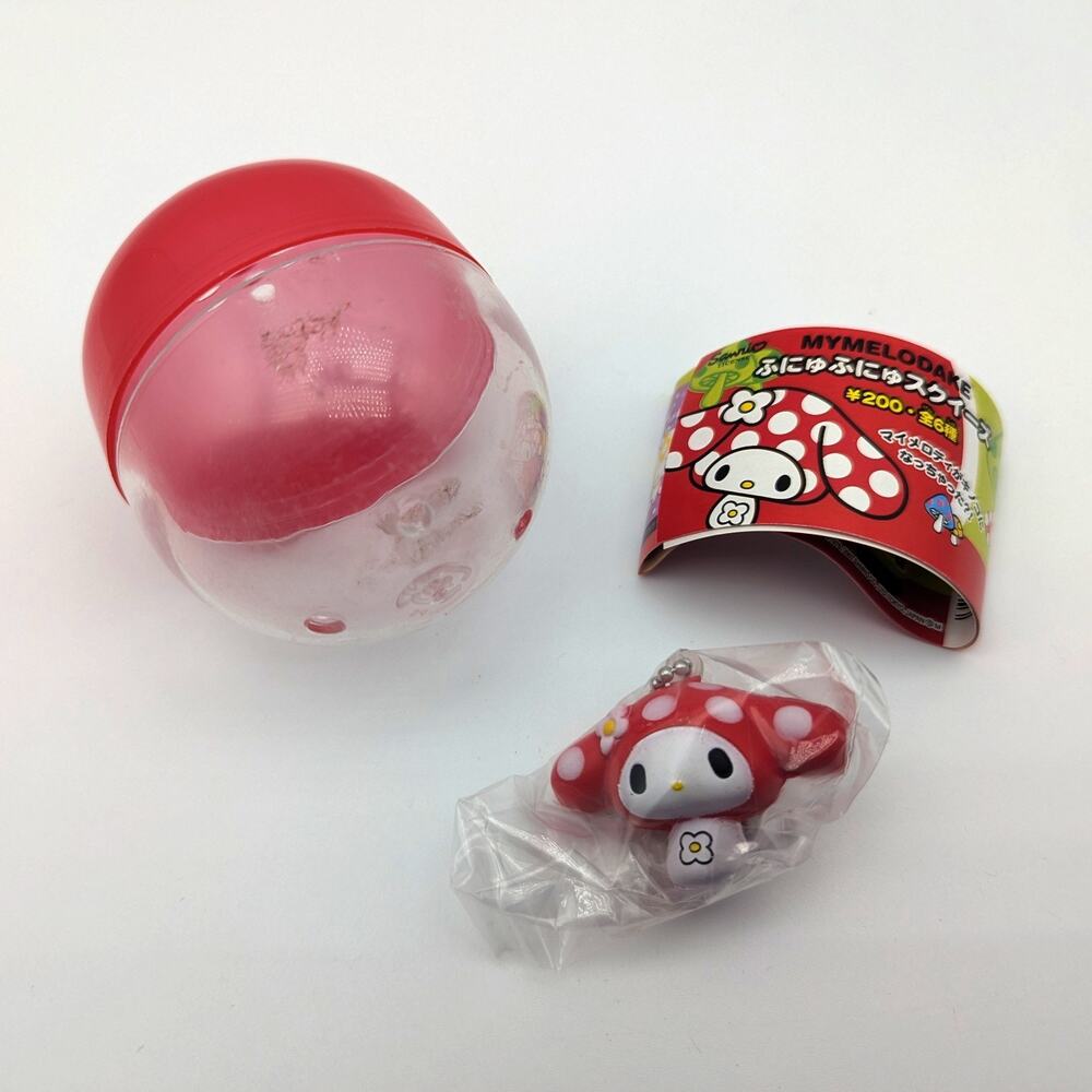 💜2007 Sanrio My Melody MYMELODAKE Squishy Keychain + Capsule